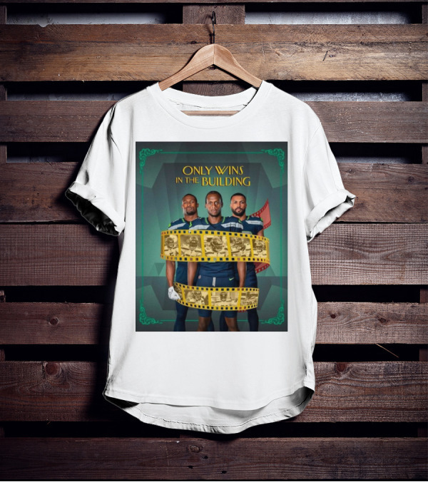 ONLY WINS IN THE BUILDING SEATTLE SEAHAWKS FILM STRIP BACKGROUND T-Shirt