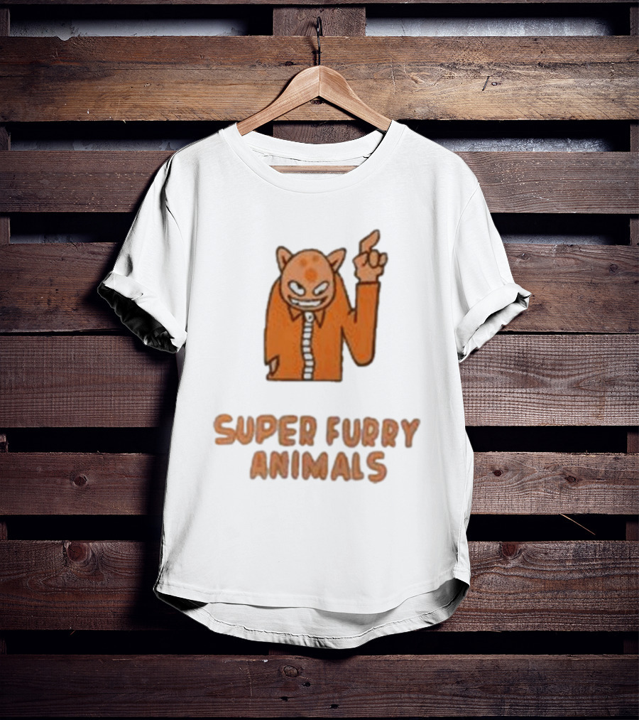 Super Furry Animals Cartoon Character Orange Creature T-Shirt