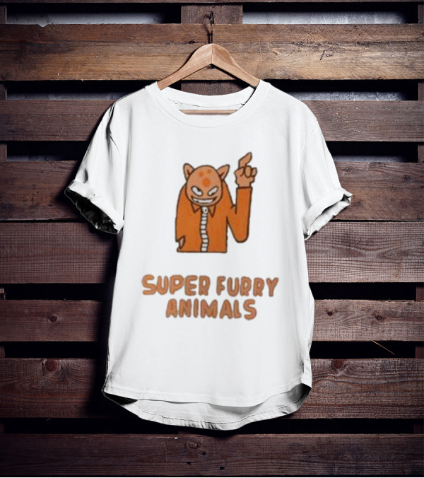 Super Furry Animals Cartoon Character Orange Creature T-Shirt
