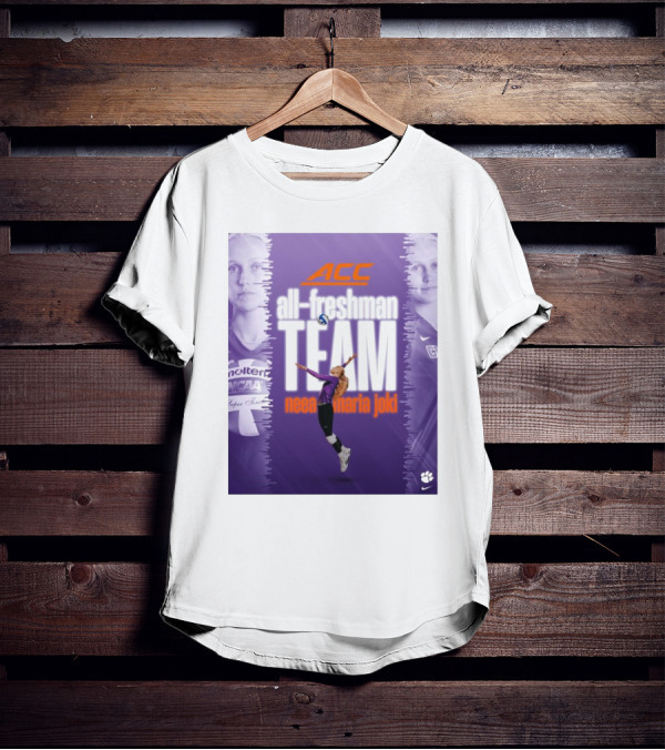 Clemson Tigers ACC All-Freshman Team Neea Maria Joki Volleyball Achievement T-Shirt