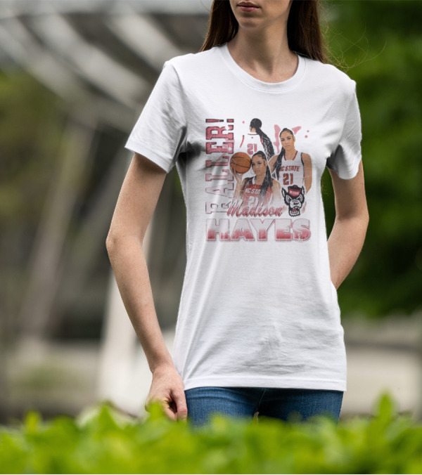 Madison Hayes NC State Wolfpack Raller 21 Retro 90s T-Shirt