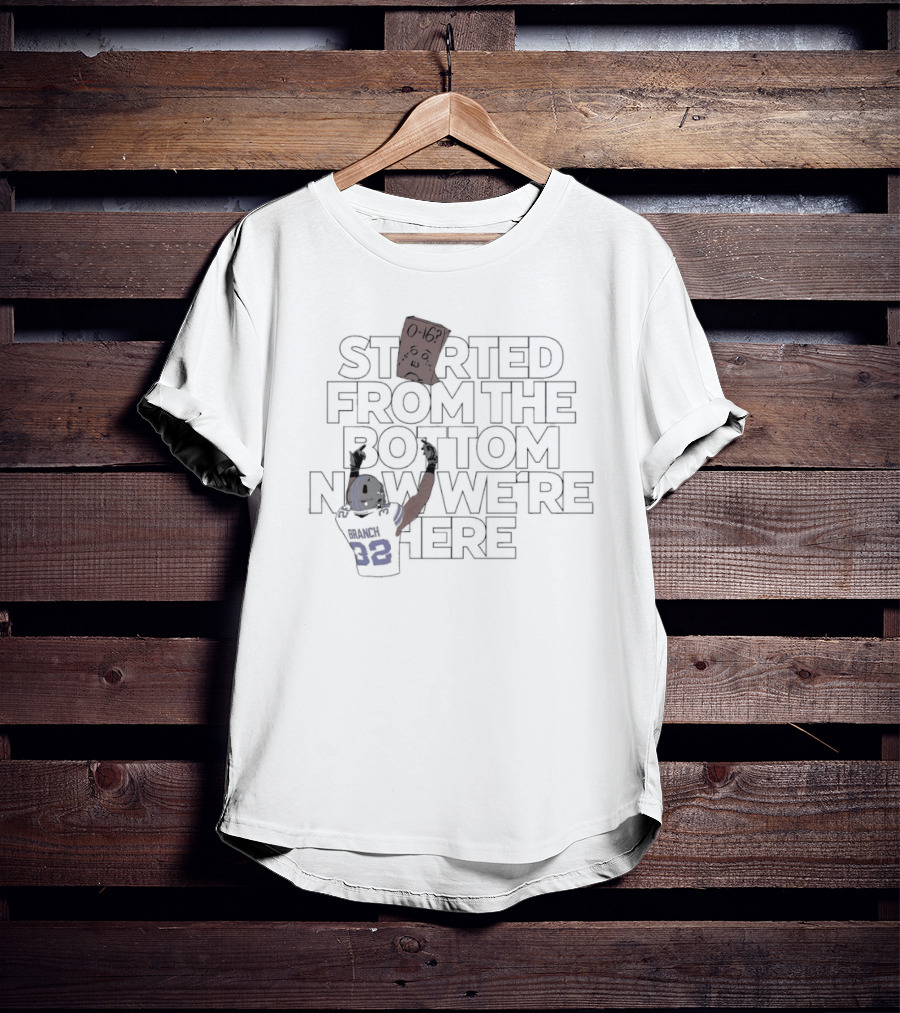 Started From The Bottom Now We’re Here Brian Branch 32 Detroit Lions 0-16? T-Shirt
