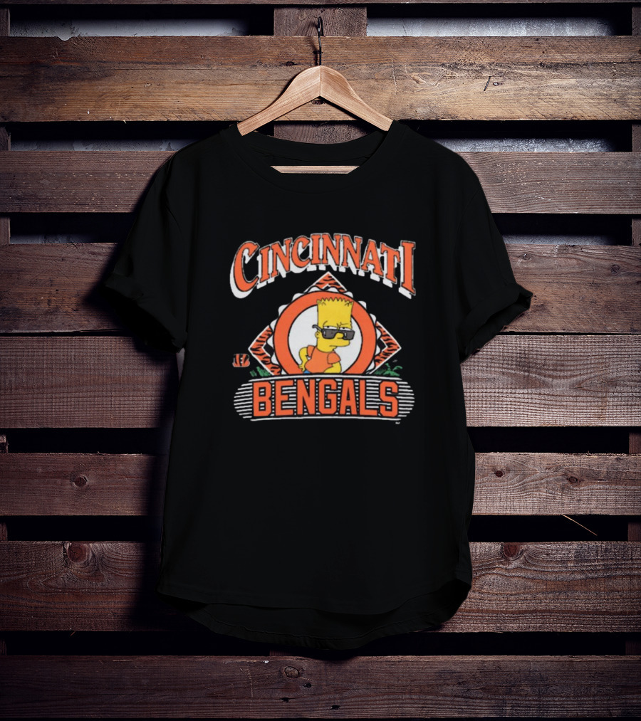 Cincinnati Bengals NFL Bart The Simpsons T-Shirt