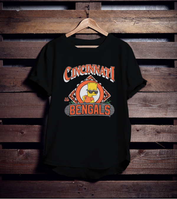 Cincinnati Bengals NFL Bart The Simpsons T-Shirt