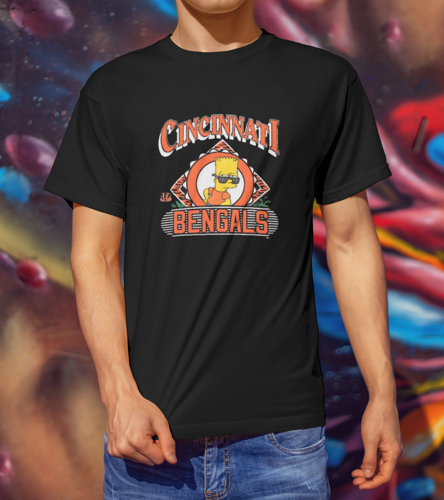 Cincinnati Bengals NFL Bart The Simpsons T-Shirt