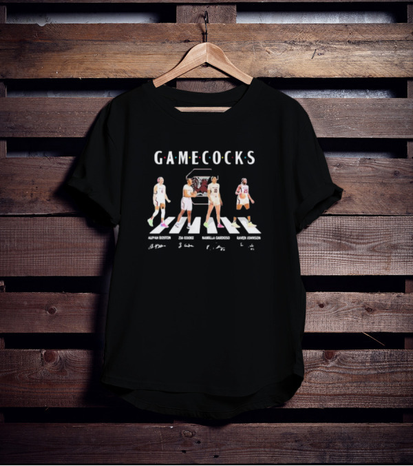 Gamecocks Aliyah Boston Zia Cooke Kamilla Cardoso Raven Johnson Signatures Abbey Road Basketball T-Shirt