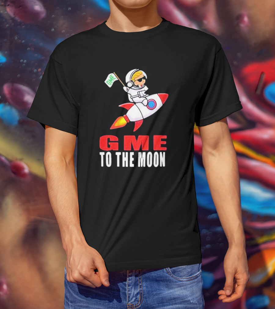 GME WallStreetBets To The Moon Astronaut Rocket T-Shirt