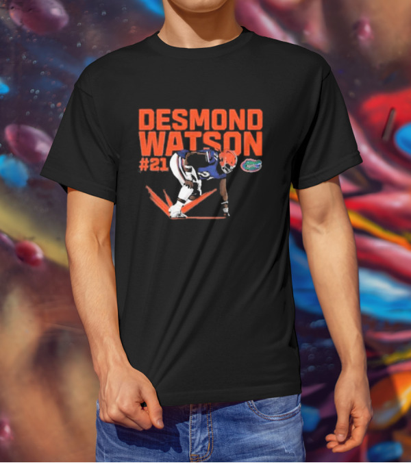 Desmond Watson #21 Florida Gators NCAA Football Caricature T-Shirt