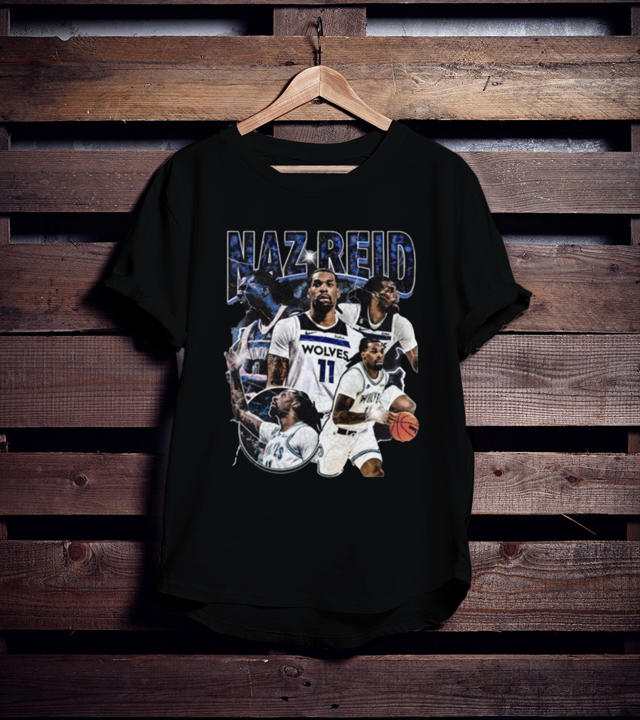 Naz Reid Minnesota Timberwolves NBA Player Collage T-Shirt