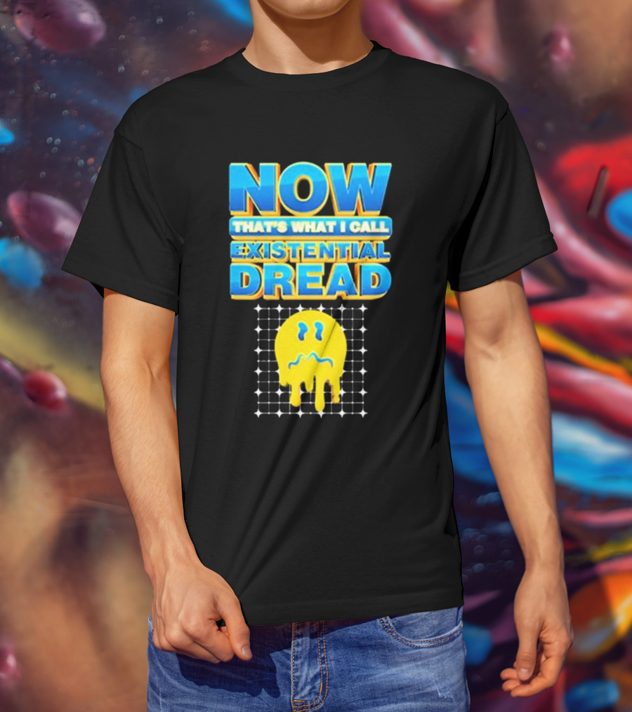 NOW That’s What I Call Existential Dread Melting Emoji Grid T-Shirt