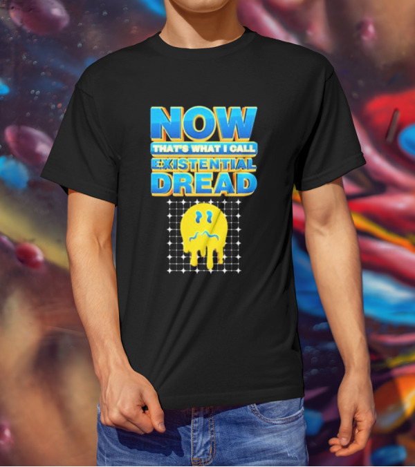 NOW That’s What I Call Existential Dread Melting Emoji Grid T-Shirt