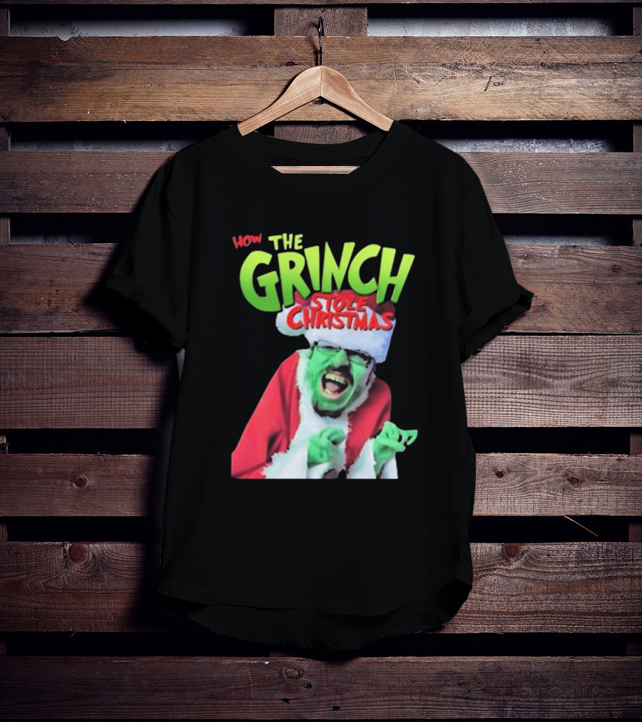 Ricky Berwick How The Grinch Stole Christmas Green Face Santa Costume T-Shirt