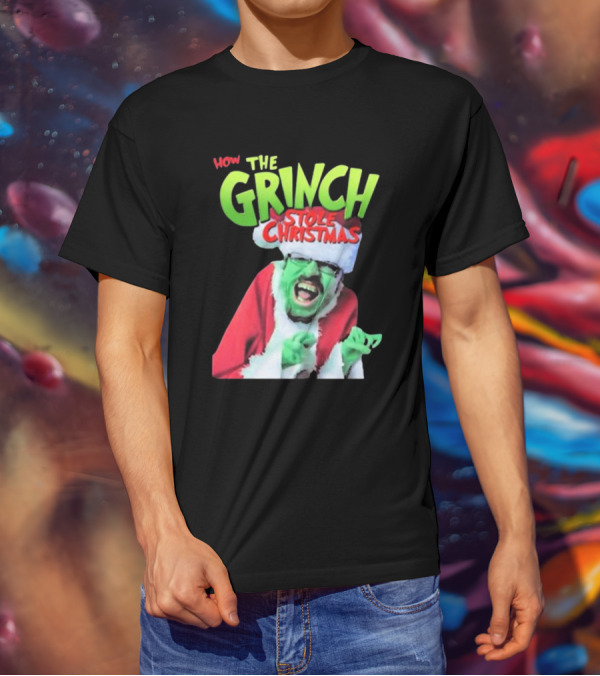 Ricky Berwick How The Grinch Stole Christmas Green Face Santa Costume T-Shirt