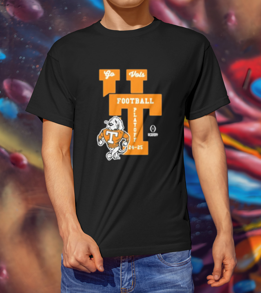 Tennessee Vols Football Playoff 24-25 Go Vols Interlock Strutting Smokey T-Shirt