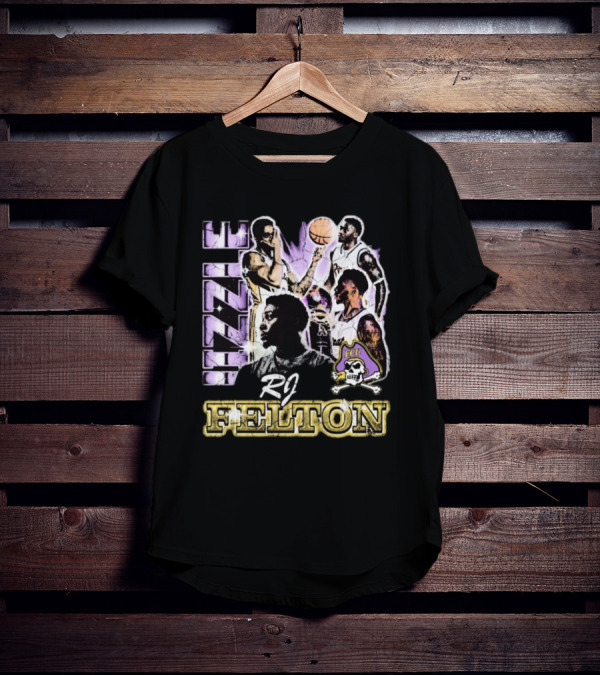 RJ Felton Jizzle ECU Basketball 90s Style With Pirates T-Shirt