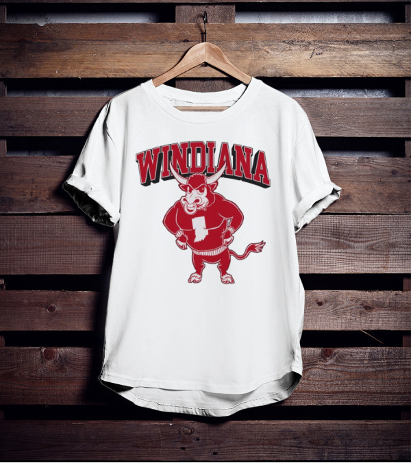 Windiana Indiana Hoosiers Football Bull Mascot T-Shirt