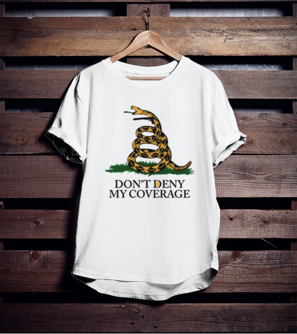 DON’T DENY MY COVERAGE Coiled Snake With Grass T-Shirt