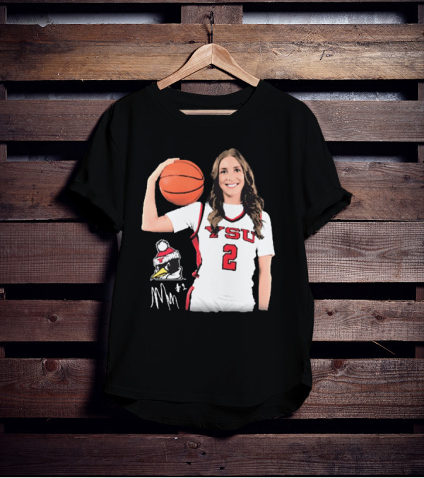 YSU Penguins Malia Magestro #2 Illustrated Signature Basketball Jersey T-Shirt