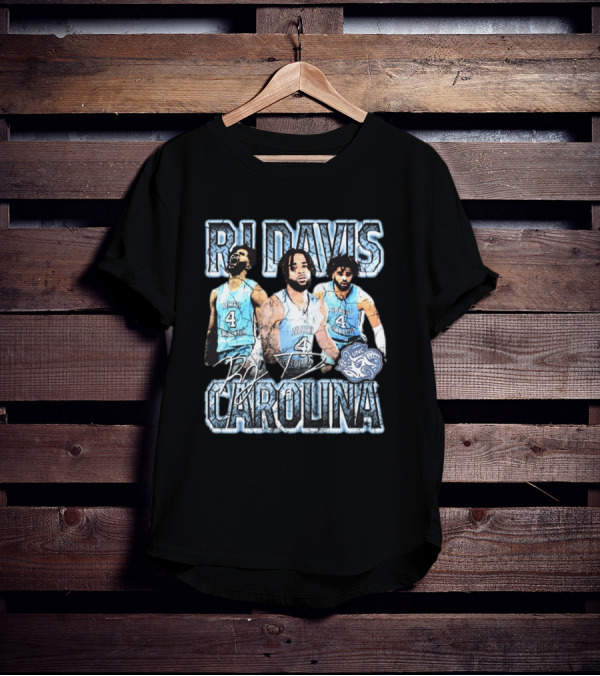 RJ Davis North Carolina Basketball UNC Tar Heels 90s Signature T-Shirt