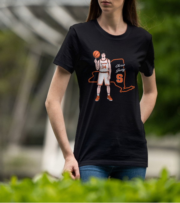 Chris Gatty Syracuse Number 34 Basketball New York Orange S T-Shirt