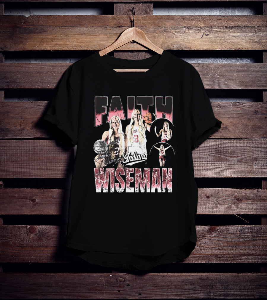 Faith Wiseman Indiana Hoosiers Basketball Signature 90s T-Shirt