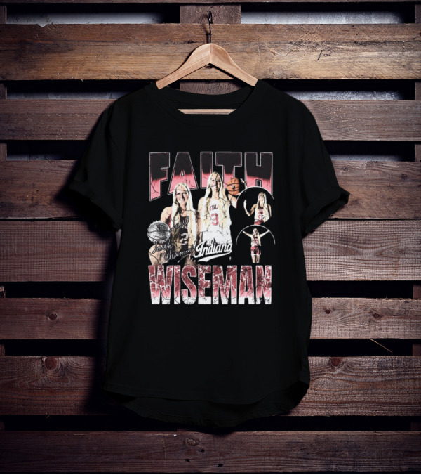 Faith Wiseman Indiana Hoosiers Basketball Signature 90s T-Shirt