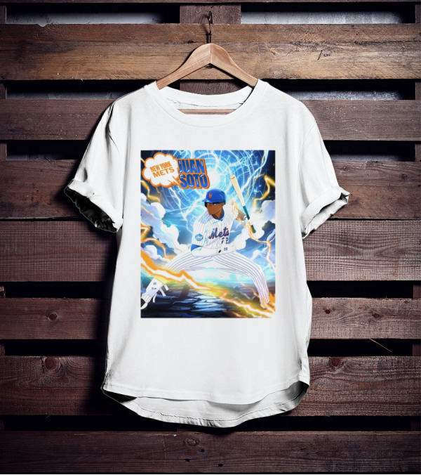 New York Mets Juan Soto Baseball Lightning Adventure T-Shirt