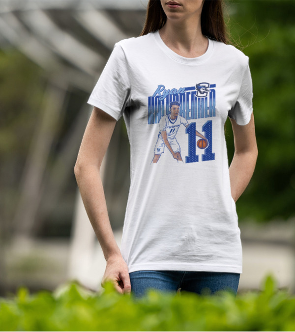 Ryan Kalkbrenner Creighton Bluejays Number 11 Cartoon Big East Conference T-Shirt