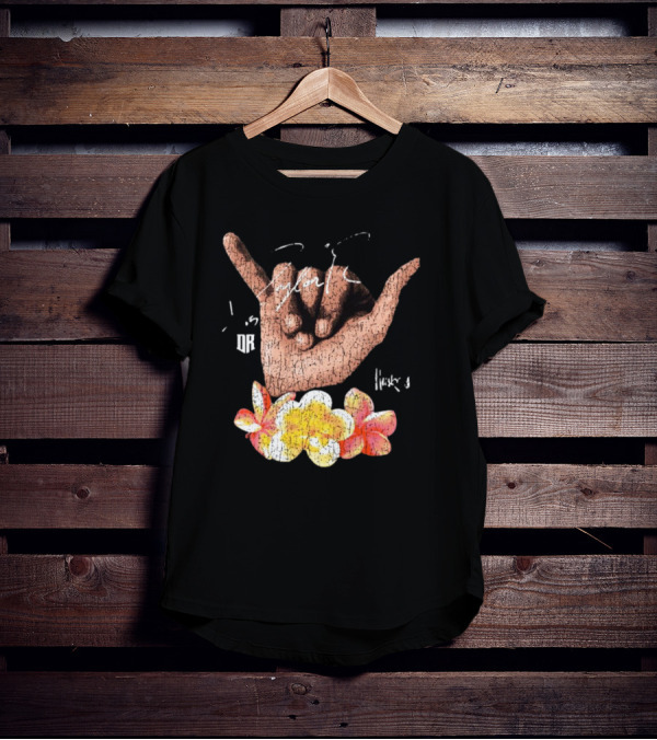 Shaka Hand Huskers Dylan Raiola Signature With Flowers And DR T-Shirt