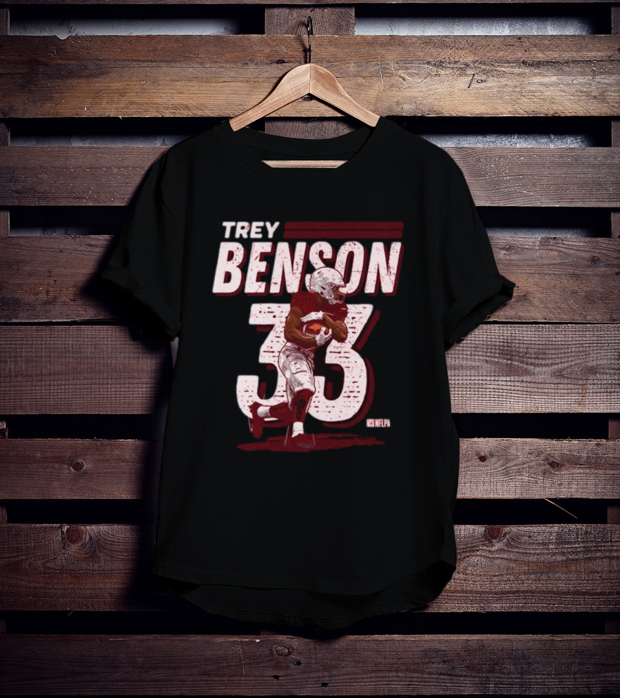 Trey Benson NFLPA #33 Vintage Arizona Cardinals T-Shirt