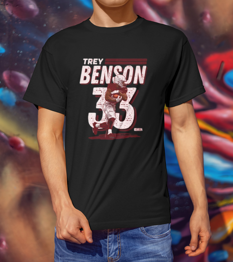 Trey Benson NFLPA #33 Vintage Arizona Cardinals T-Shirt