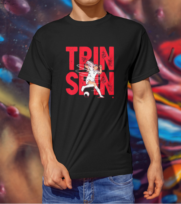 Trinity Rodman Washington Spirit Soccer Trin Spin Action T-Shirt
