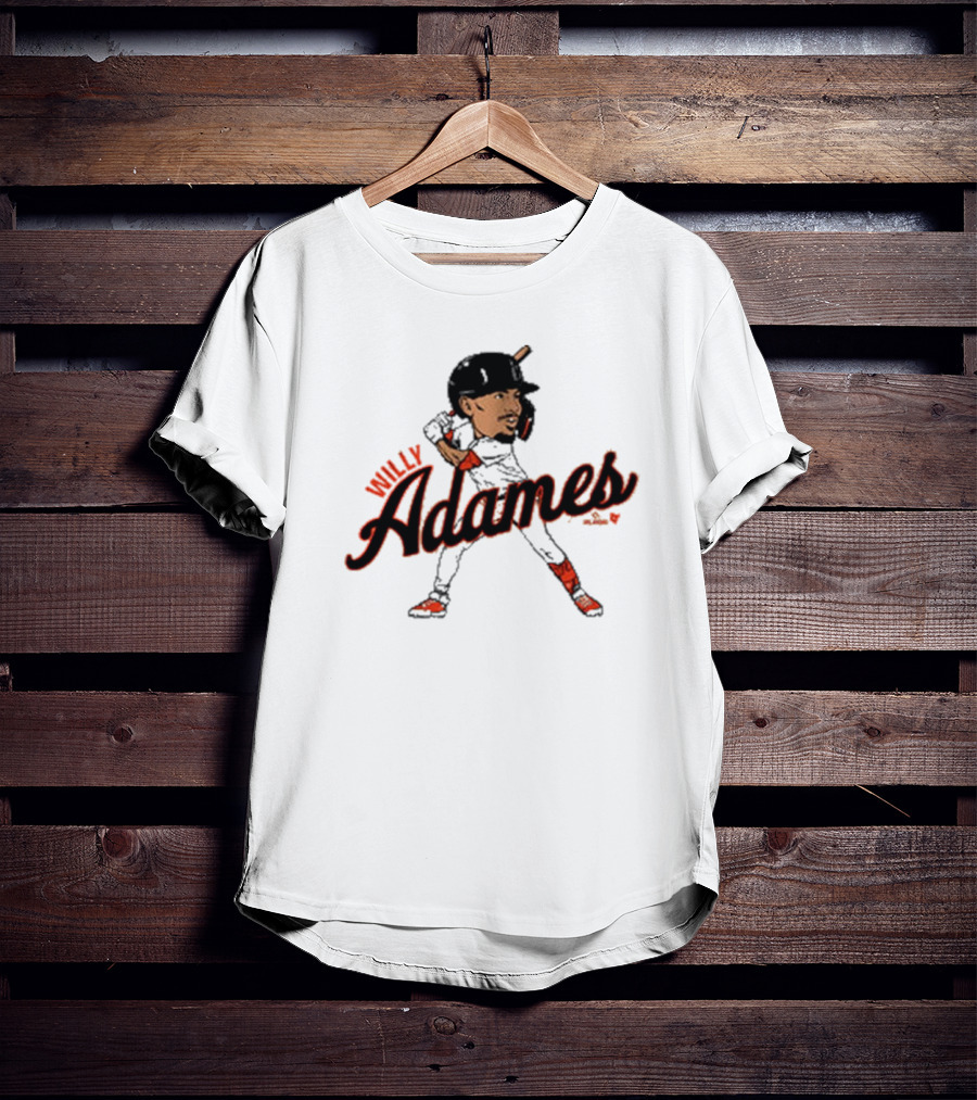 Willy Adames San Francisco Giants Caricature MLB Player T-Shirt