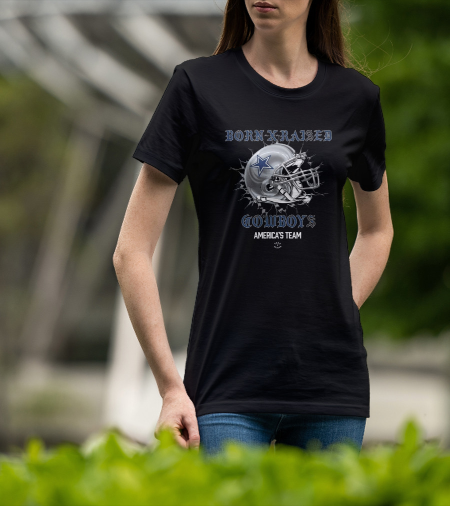 Born X Raised Cowboys Helmet America's Team T-Shirt