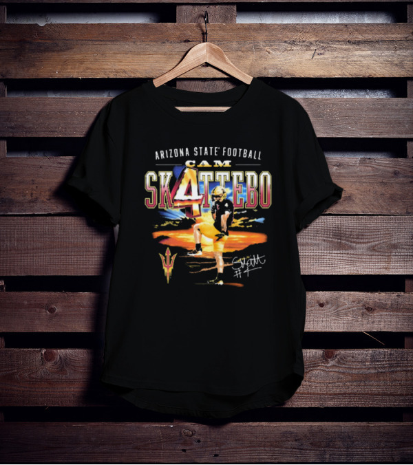 Arizona State Sun Devils Cam Skattebo Number 4 Football 90s T-Shirt