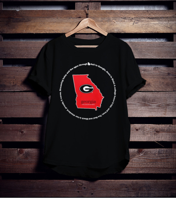 Hail To Georgia It's A State Of Mind Georgia Bulldogs Go Dawgs T-Shirt