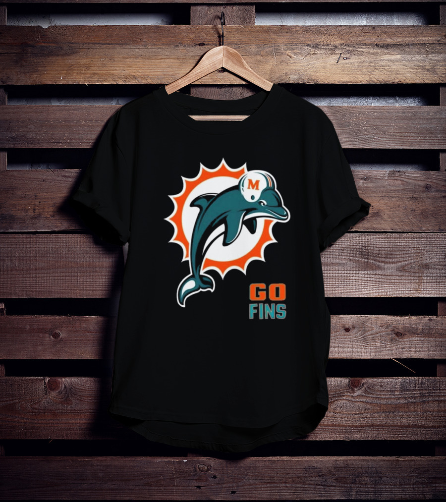 Golf X Dolphins Go Fins M Helmet T-Shirt
