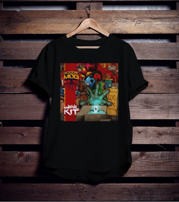 Goodie Mob Survival Kit Hand Album Art With Globe And Graffiti T-Shirt