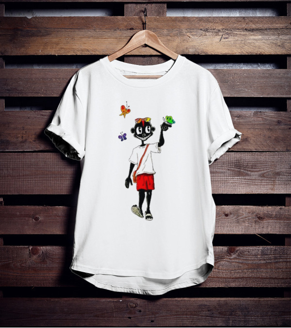 Lil Darkie I Wanna Be Painting Colorful Butterflies T-Shirt