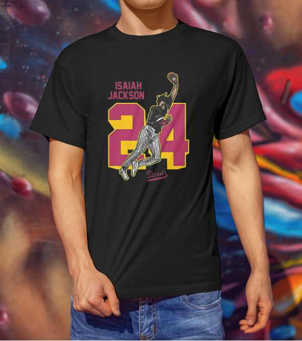 Isaiah Jackson 24 Arizona State Baseball Player Dunk Action T-Shirt