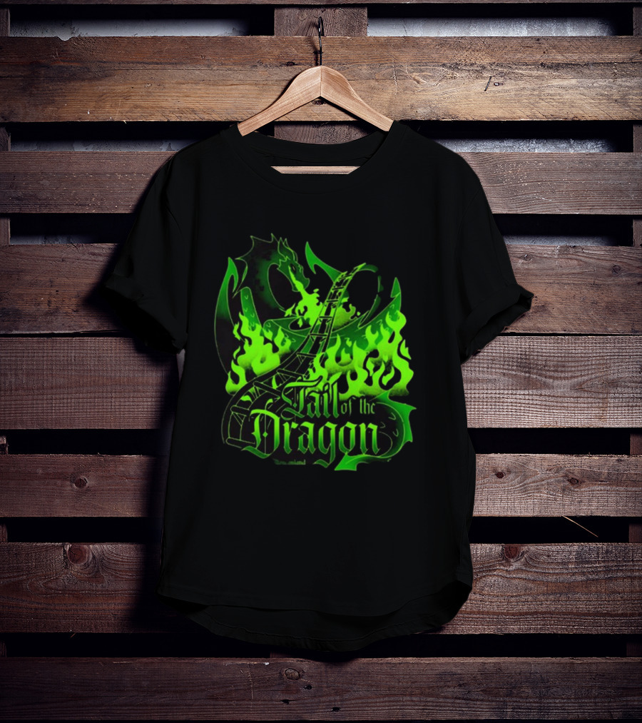 Bleucan Tail Of The Dragon Dare To Ride Fiery Track T-Shirt
