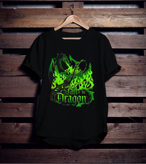 Bleucan Tail Of The Dragon Dare To Ride Fiery Track T-Shirt