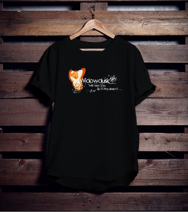Widowdusk Will I See You In The Storm Fiery Orange Abstract T-Shirt
