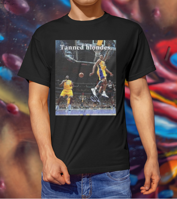 Tanned Blondes Basketball Lakers-Sixers Game Scene T-Shirt