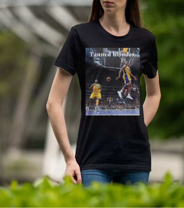 Tanned Blondes Basketball Lakers-Sixers Game Scene T-Shirt