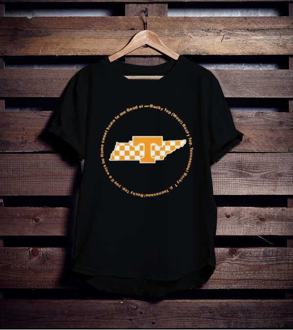 Rocky Top Tennessee Volunteers Home Sweet Home Checkerboard T T-Shirt