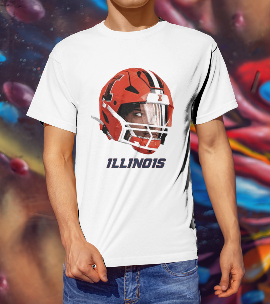 Matthew Bailey Illinois Fighting Illini Football Helmet Ill1no1s T-Shirt