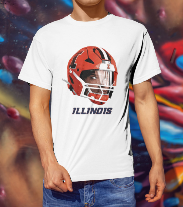 Matthew Bailey Illinois Fighting Illini Football Helmet Ill1no1s T-Shirt