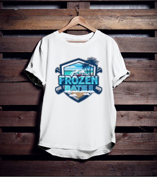 USSSA Frozen Bats II February 22-23 2025 Baseball Tropical Palm Beach Shield T-Shirt