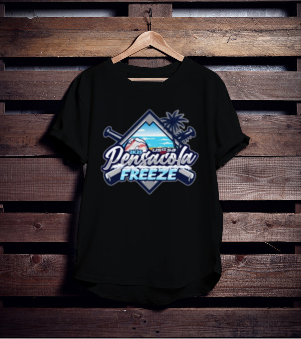 Pensacola Freeze 2K25 USSSA Feb 15-16 Snowy Baseball Mountain Palm Tree Event T-Shirt